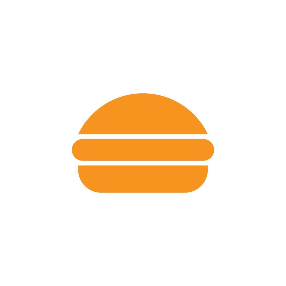 eps10 vecteur orange poulet burger hamburger icône ou logo abstrait art solide isolé sur fond noir. symbole de restauration rapide dans un style moderne simple et plat pour la conception de votre site Web et votre application mobile