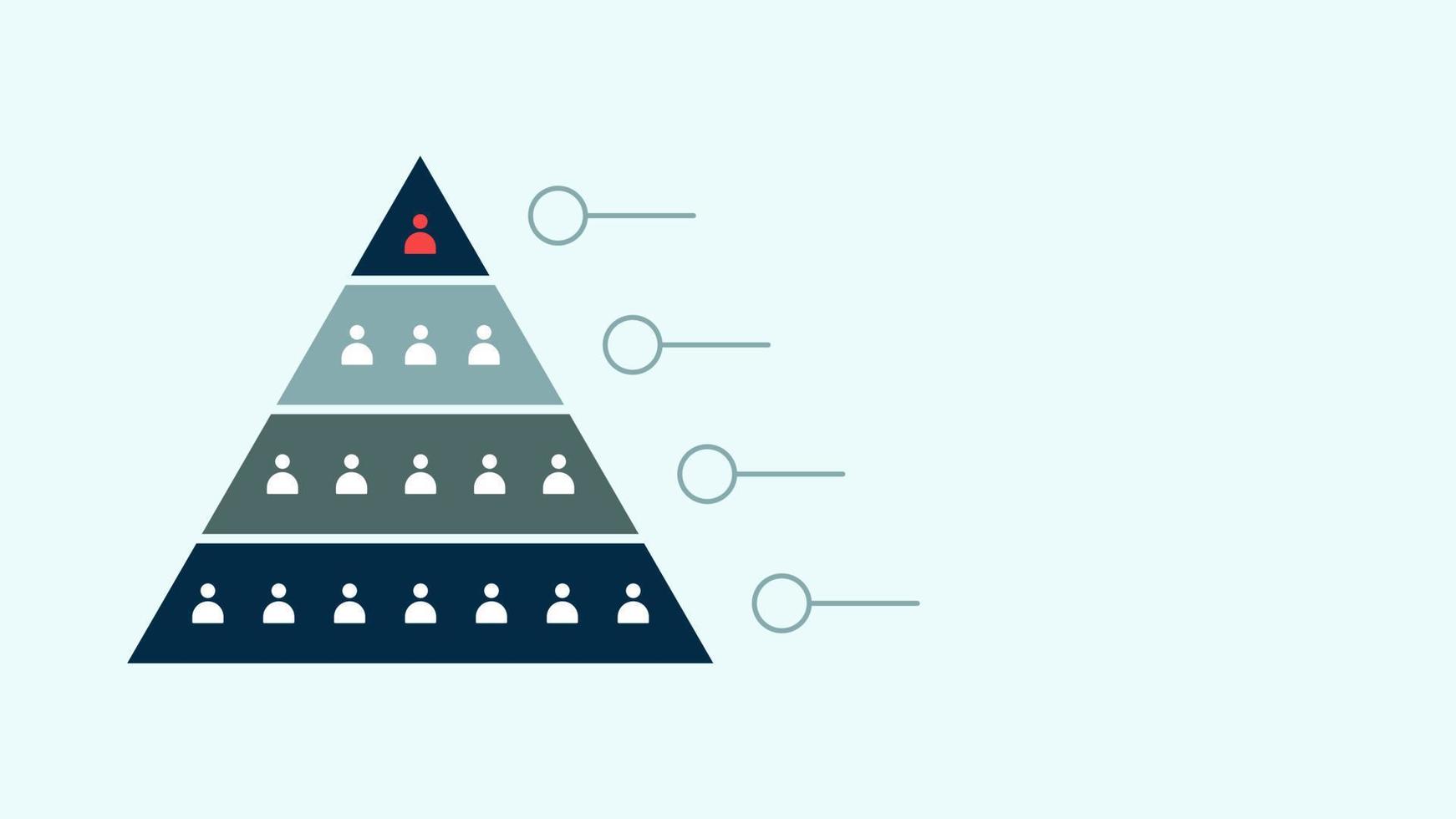 schéma de ponzi système pyramidal entreprise vecteur