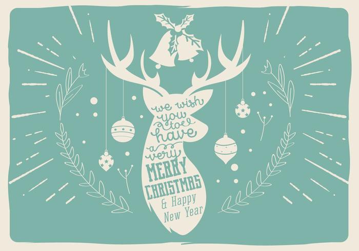 Illustration de Noël Deer vecteur gratuit