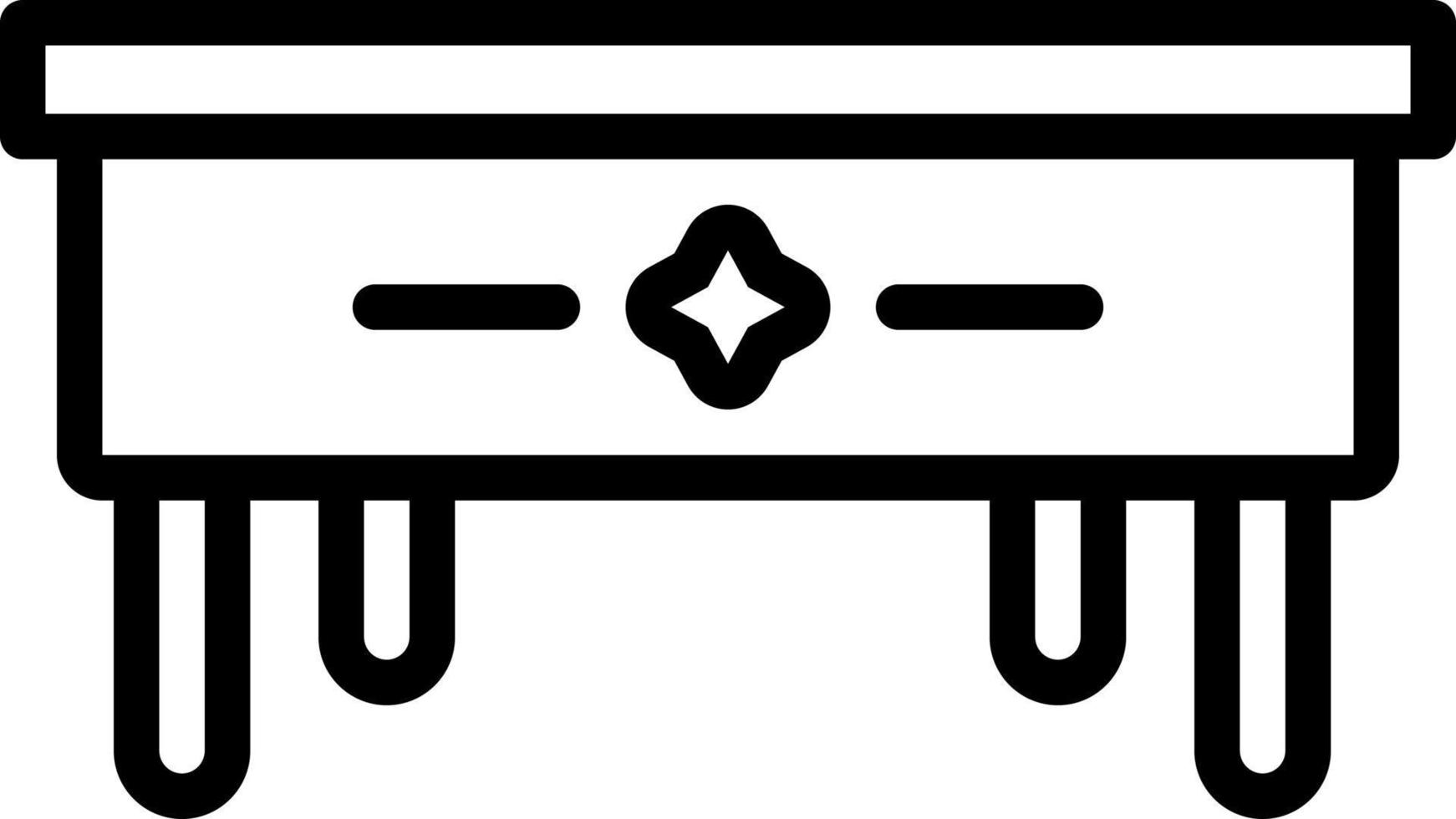 icône de ligne pour table vintage vecteur