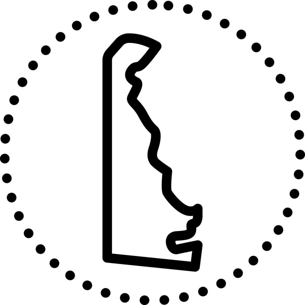 icône de ligne pour le delaware vecteur
