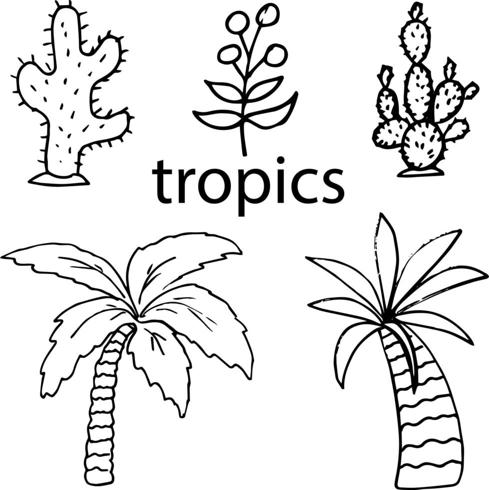 plantes botaniques à fleurs. icône de style de doodle.logo. vecteur