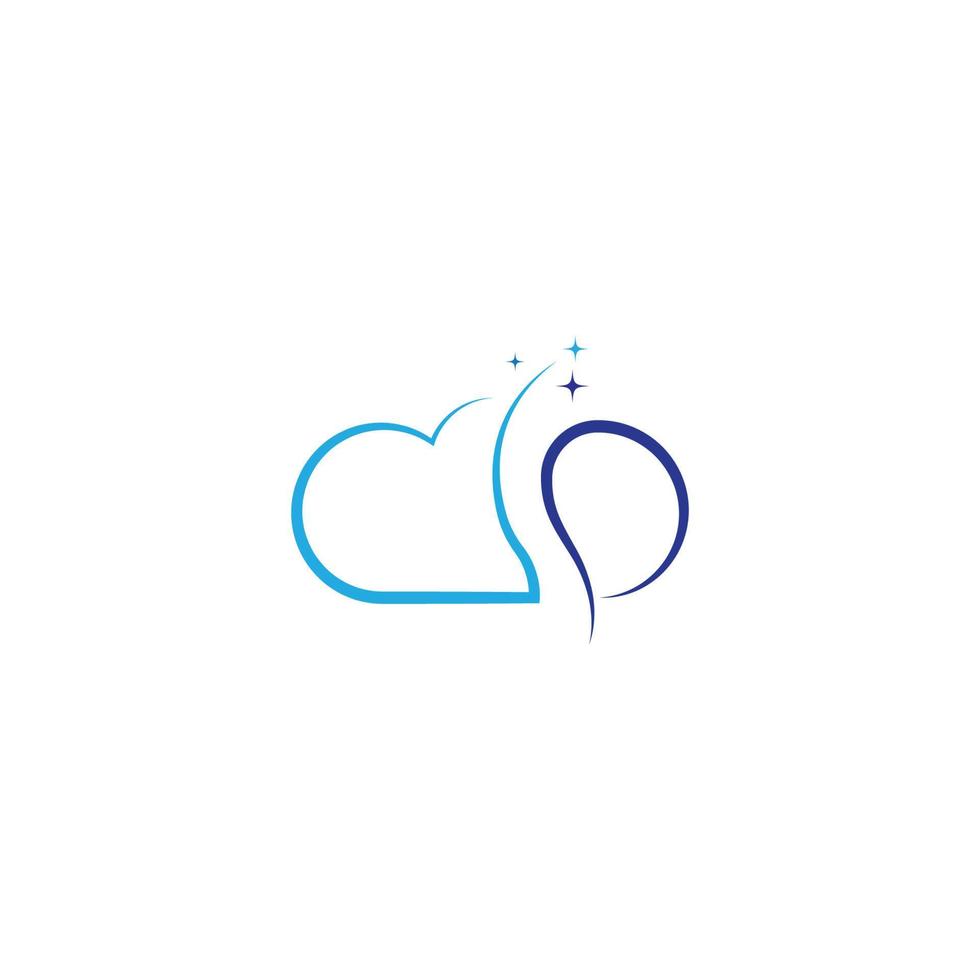 modèle de logo de nuage vecteur