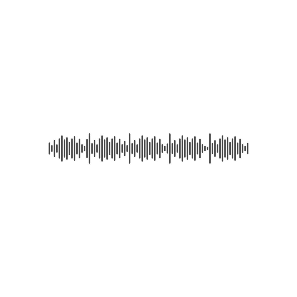 vecteur de logo d'illustration d'onde sonore