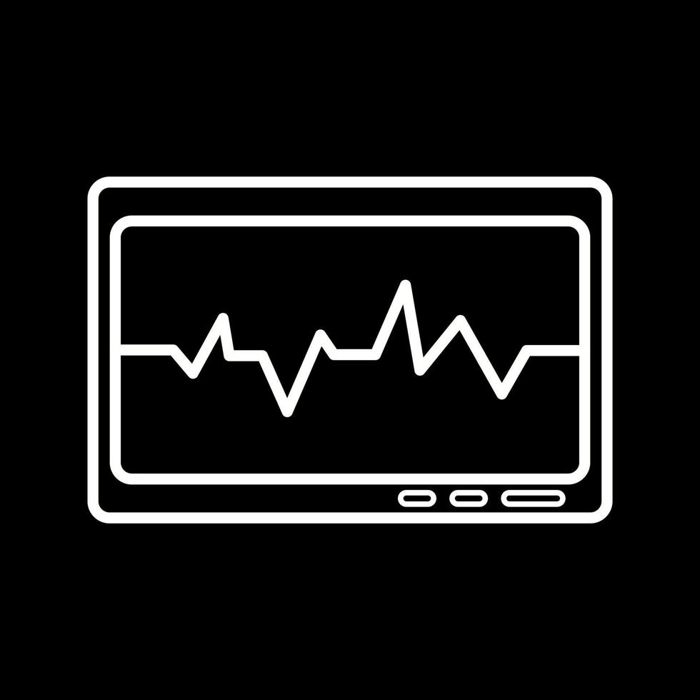 belle icône de ligne vectorielle ecg vecteur