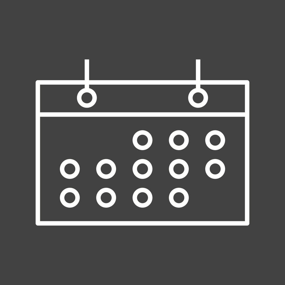 belle icône de vecteur de ligne de calendrier