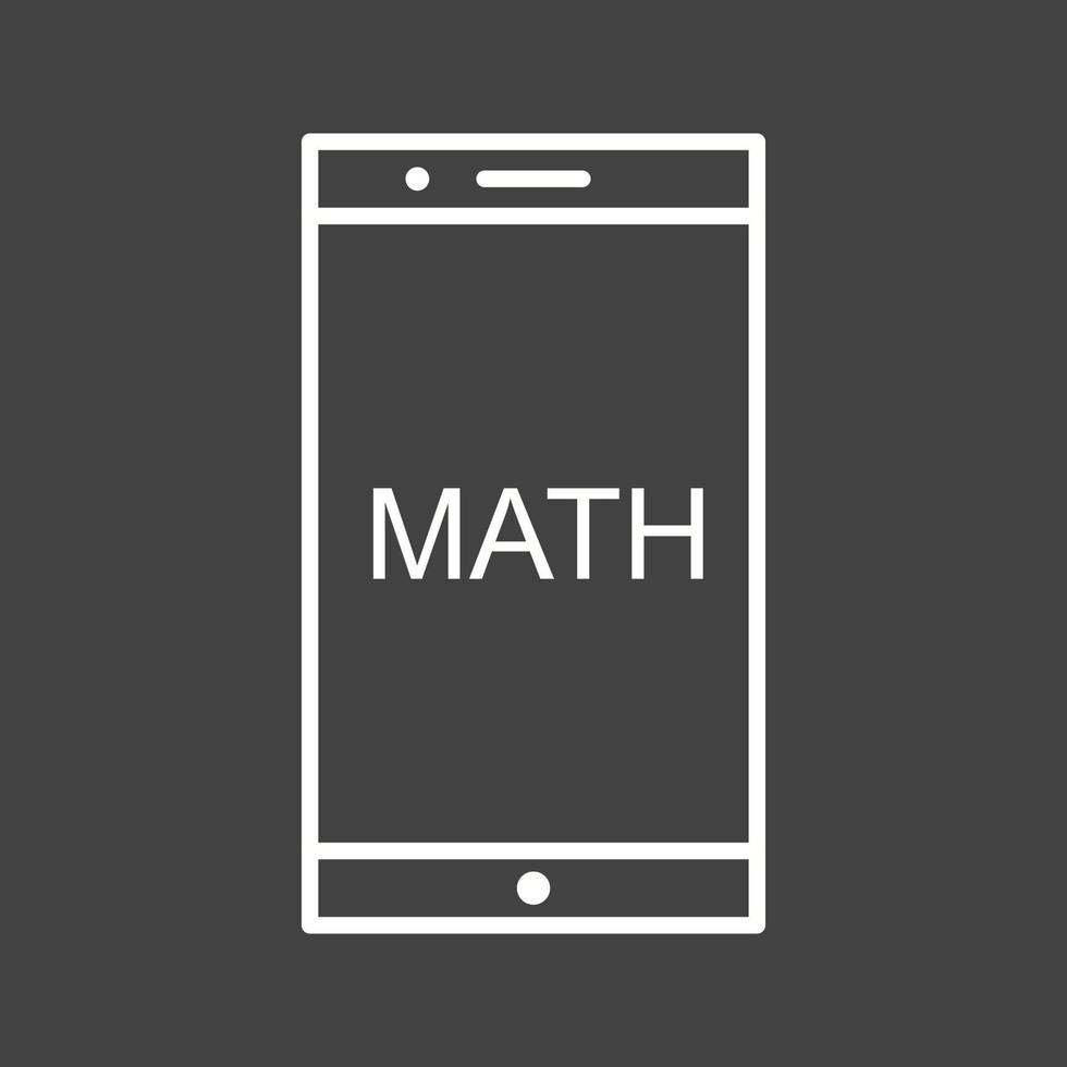 belles mathématiques sur l'icône de vecteur de ligne mobile