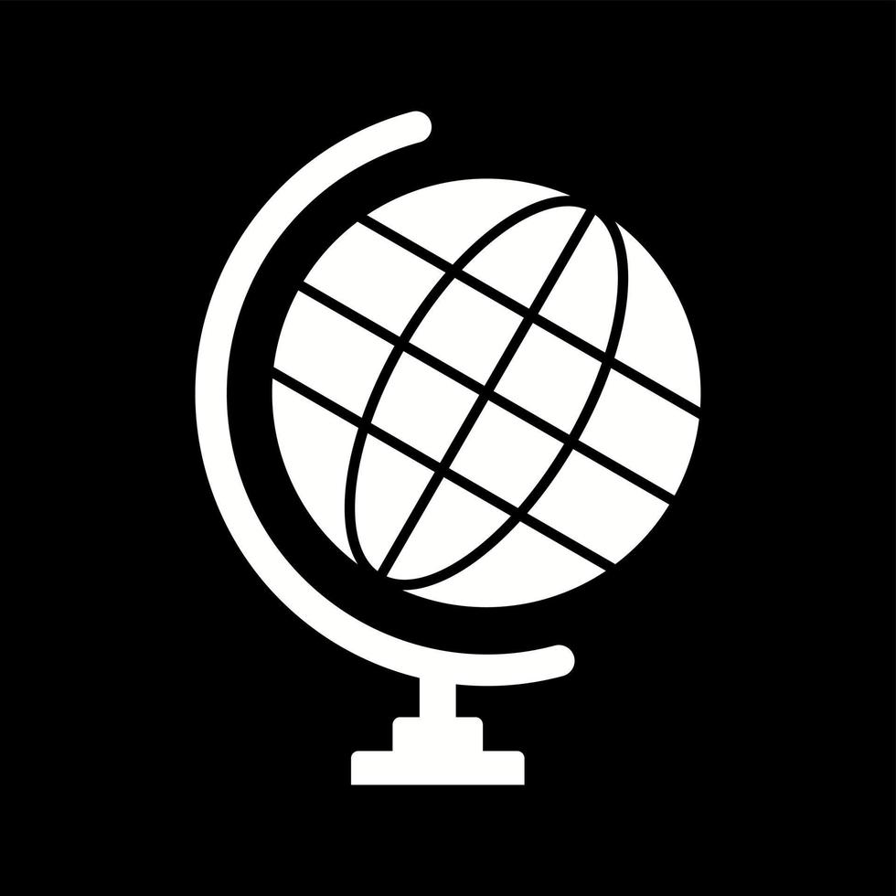 icône de glyphe de vecteur de globe unique