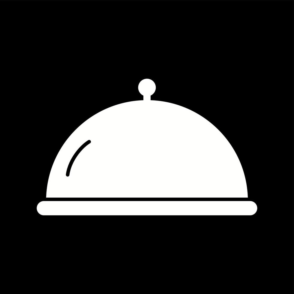 icône de glyphe de vecteur de nourriture couverte unique