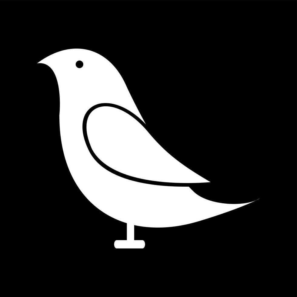 icône de glyphe de vecteur d'oiseaux uniques