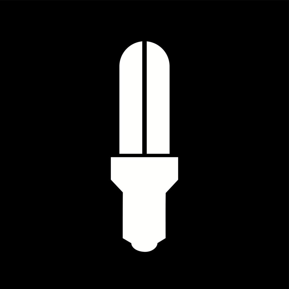 icône de glyphe de vecteur d'ampoule à économie d'énergie unique