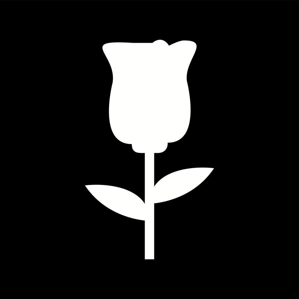 icône de glyphe de vecteur de roses uniques
