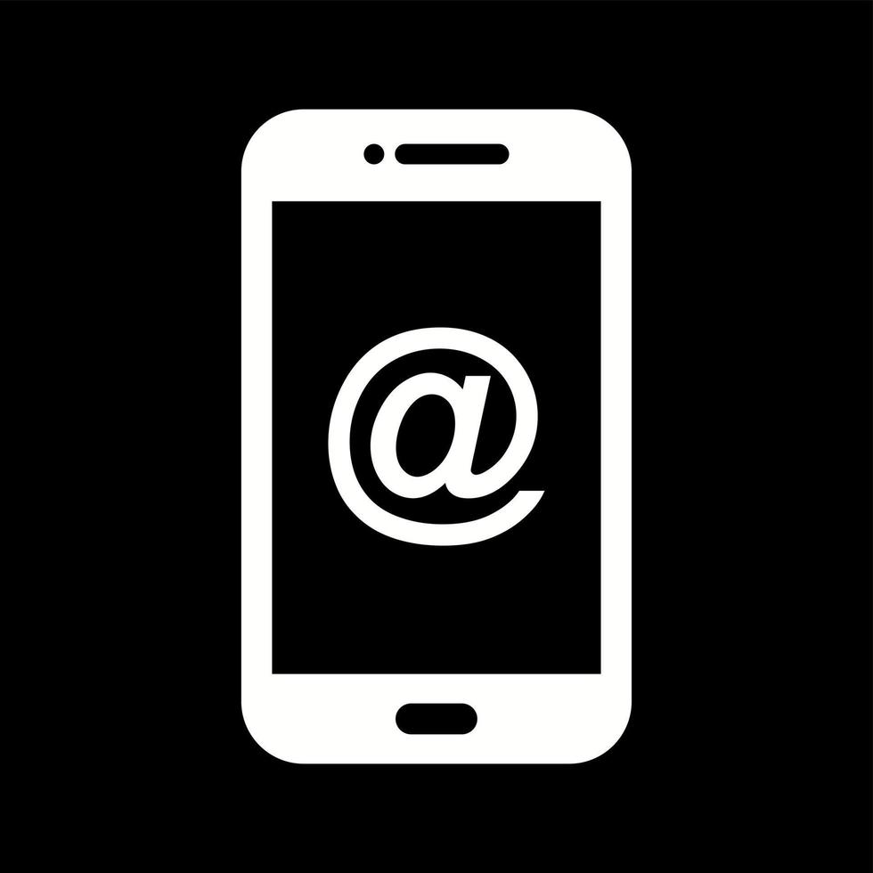 icône de glyphe de vecteur d'adresse e-mail unique
