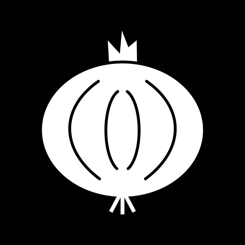 icône de glyphe de vecteur d'oignon unique