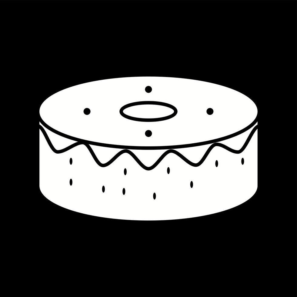 icône de glyphe de vecteur de gâteau d'anniversaire unique