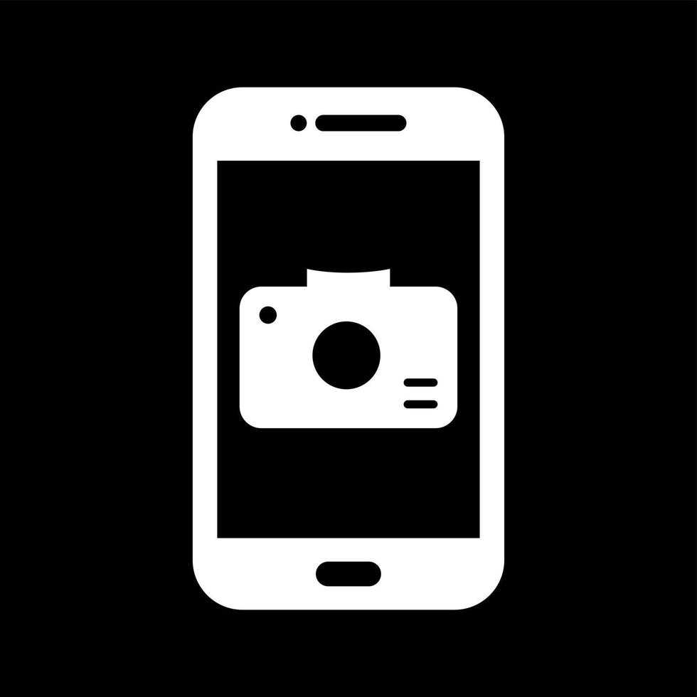 icône de glyphe de vecteur d'application de caméra unique
