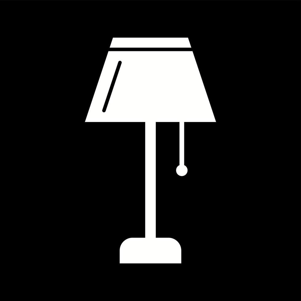 icône de glyphe de vecteur de lampe unique