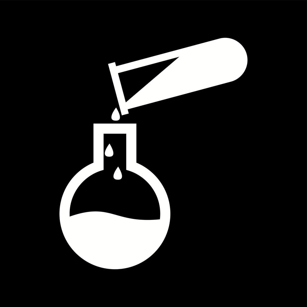 icône de glyphe de vecteur chimique de mélange unique ii