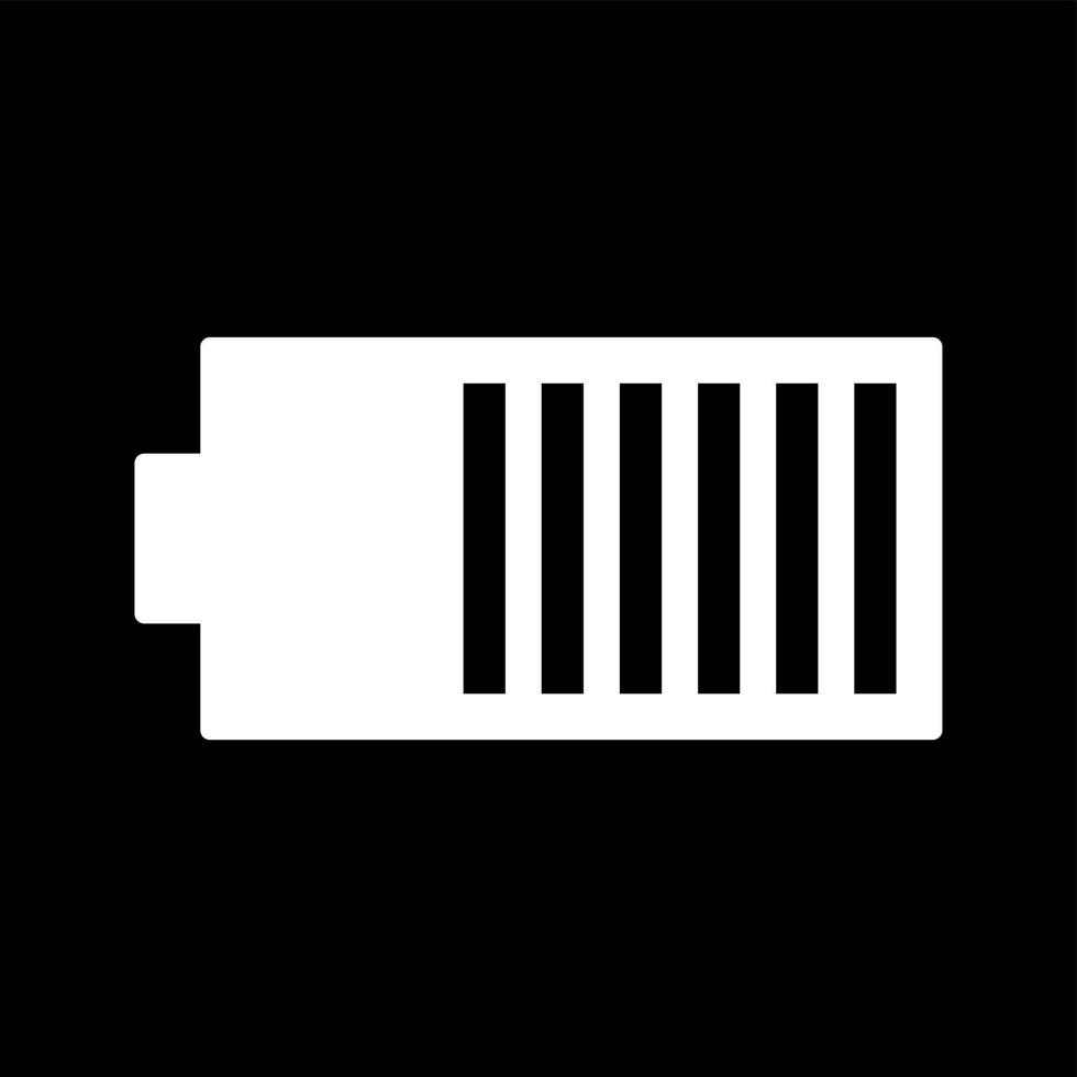 icône de glyphe de vecteur de batterie unique