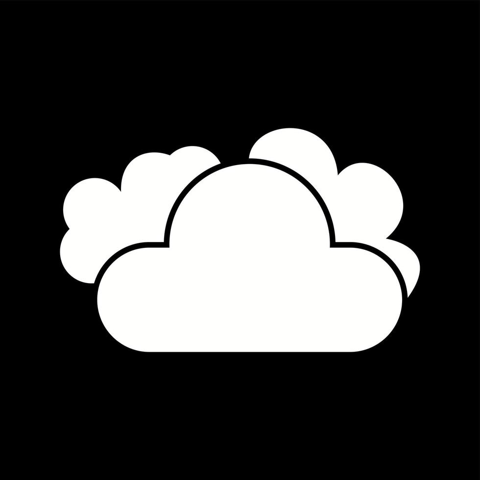 icône de glyphe de vecteur unique de nuage