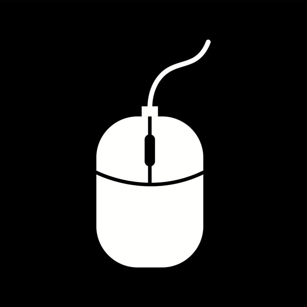 icône de vecteur de glyphe de souris unique