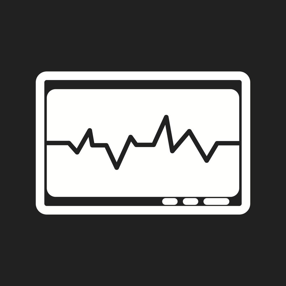 belle icône de glyphe de vecteur ecg