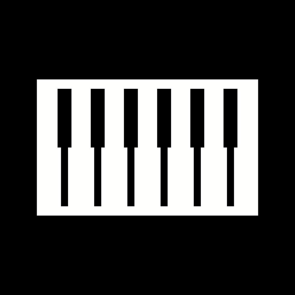 belle icône de vecteur de glyphe de touches de piano