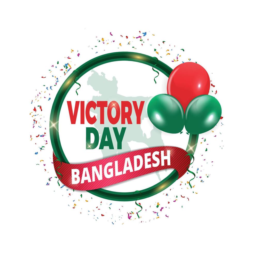 16 décembre bannière du jour de la victoire du bangladesh ou jour de la victoire vecteur