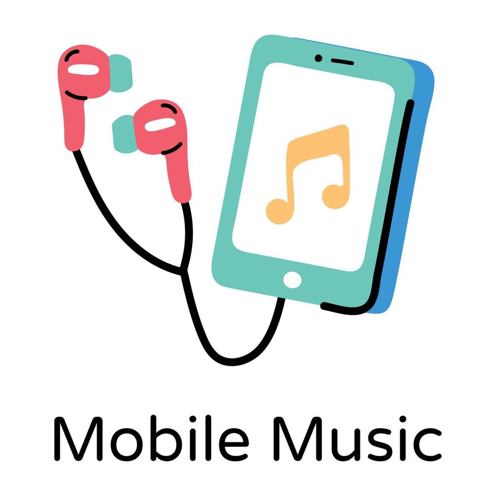 musique mobile tendance vecteur