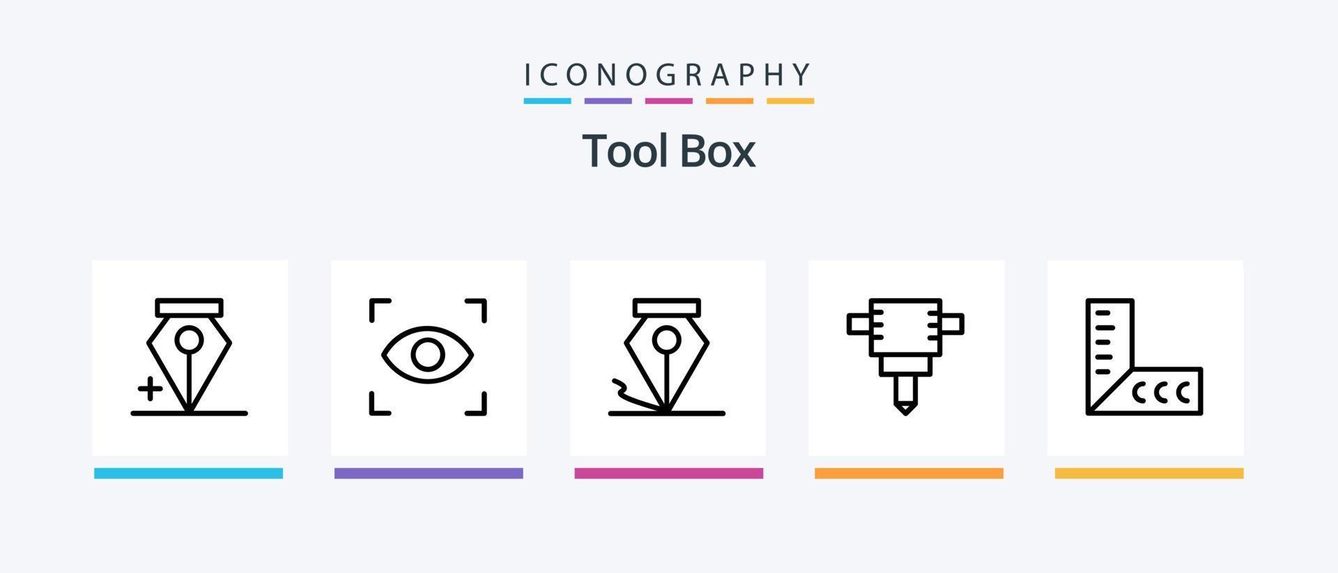 outils ligne 5 pack d'icônes comprenant .. conception d'icônes créatives vecteur