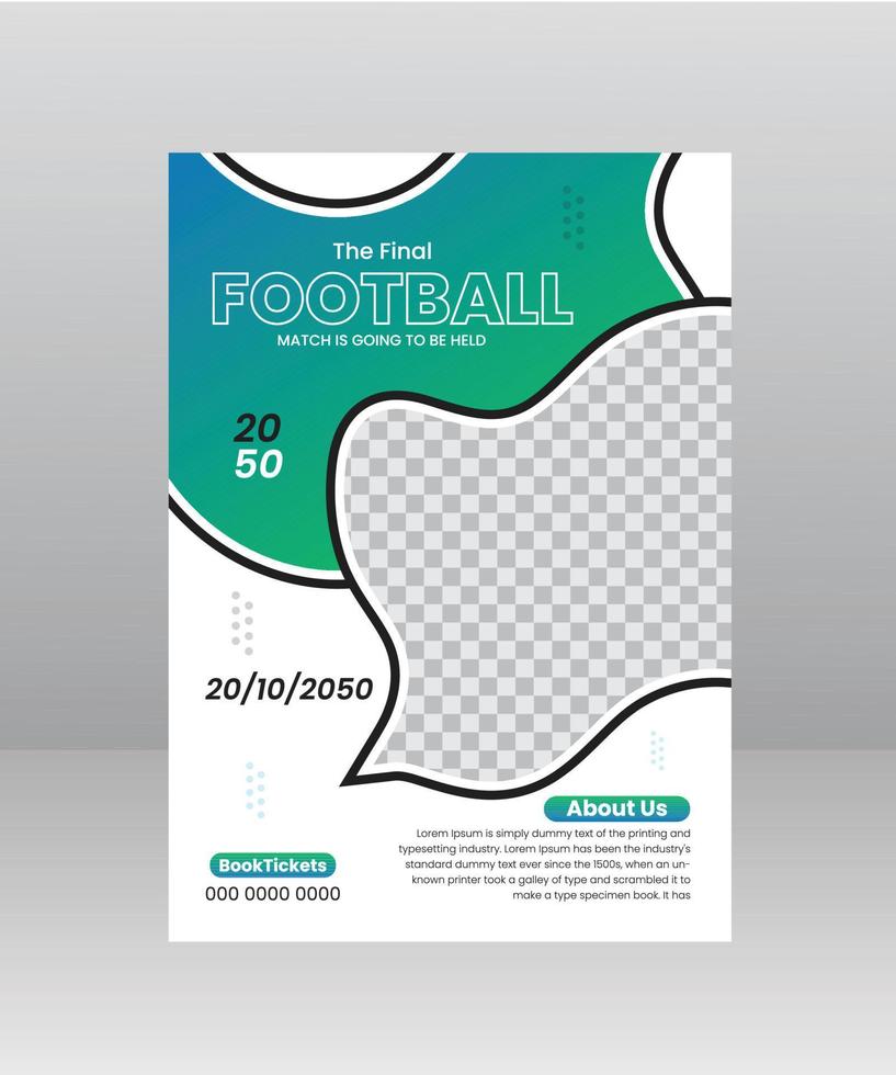 modèle d'affiche de sport de flyer de compétition de football final vecteur