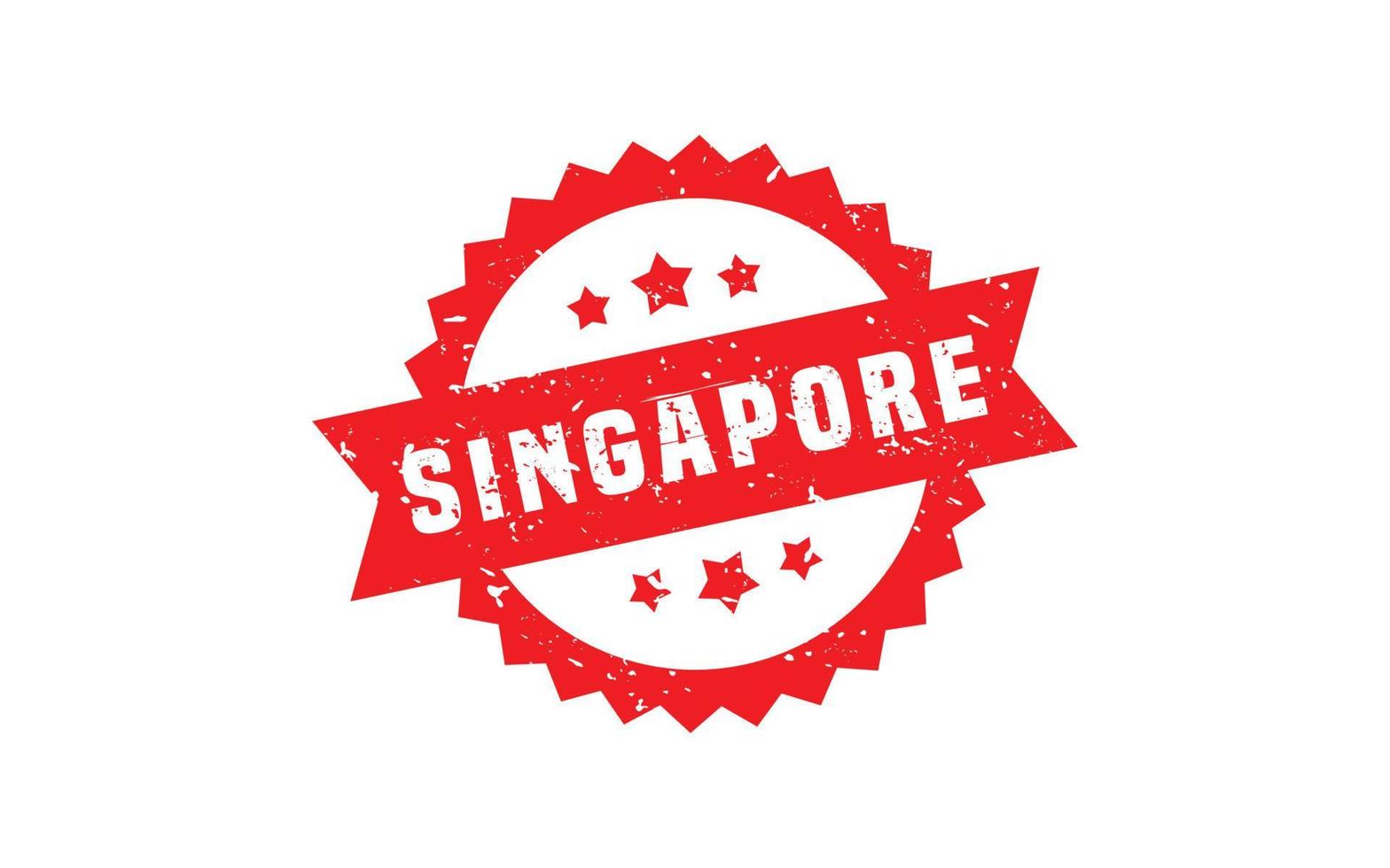 Timbre de Singapour en caoutchouc avec style grunge sur fond blanc vecteur