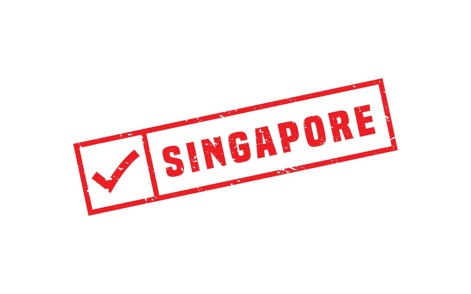 Timbre de Singapour en caoutchouc avec style grunge sur fond blanc vecteur