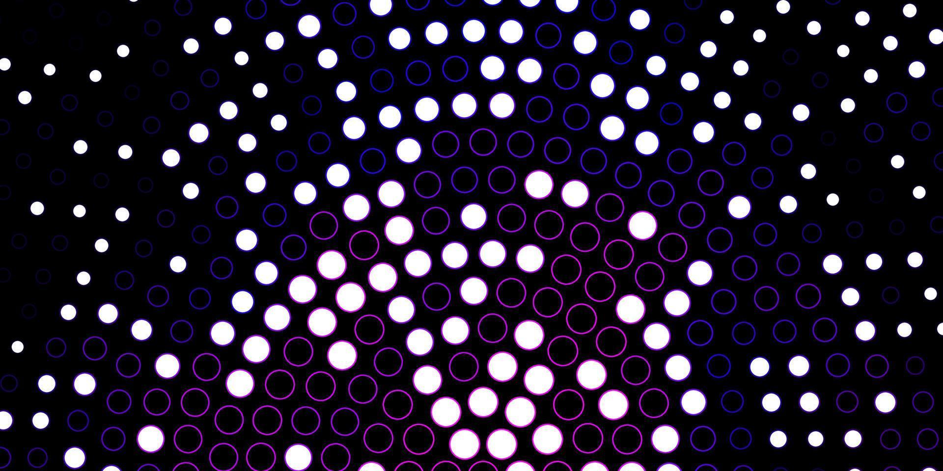 toile de fond de vecteur violet foncé avec des cercles.