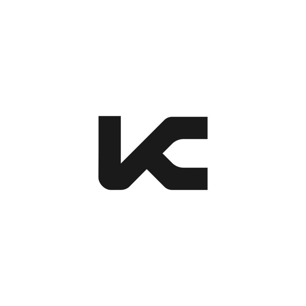 illustration de l'icône vectorielle du monogramme initial kc vecteur