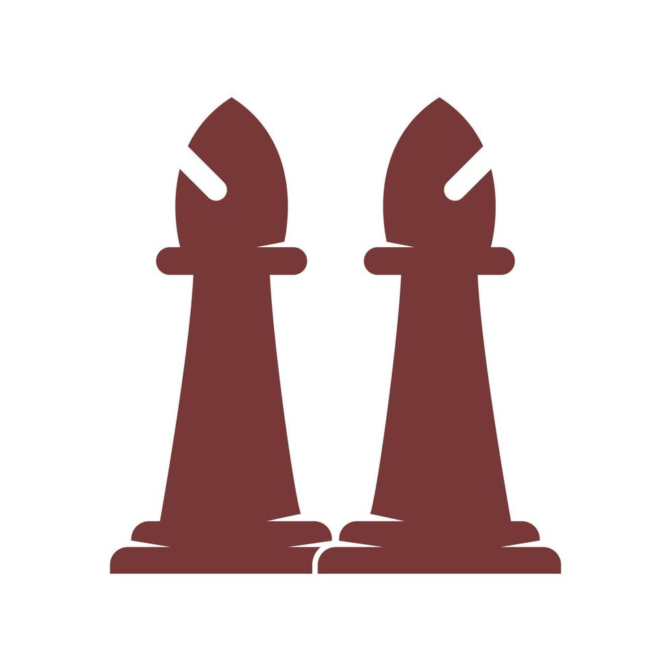 création de logo d'icône d'échecs vecteur