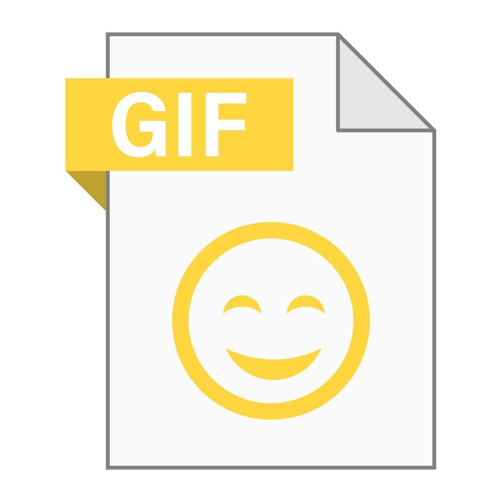 design plat moderne d'icône de fichier gif pour le web vecteur