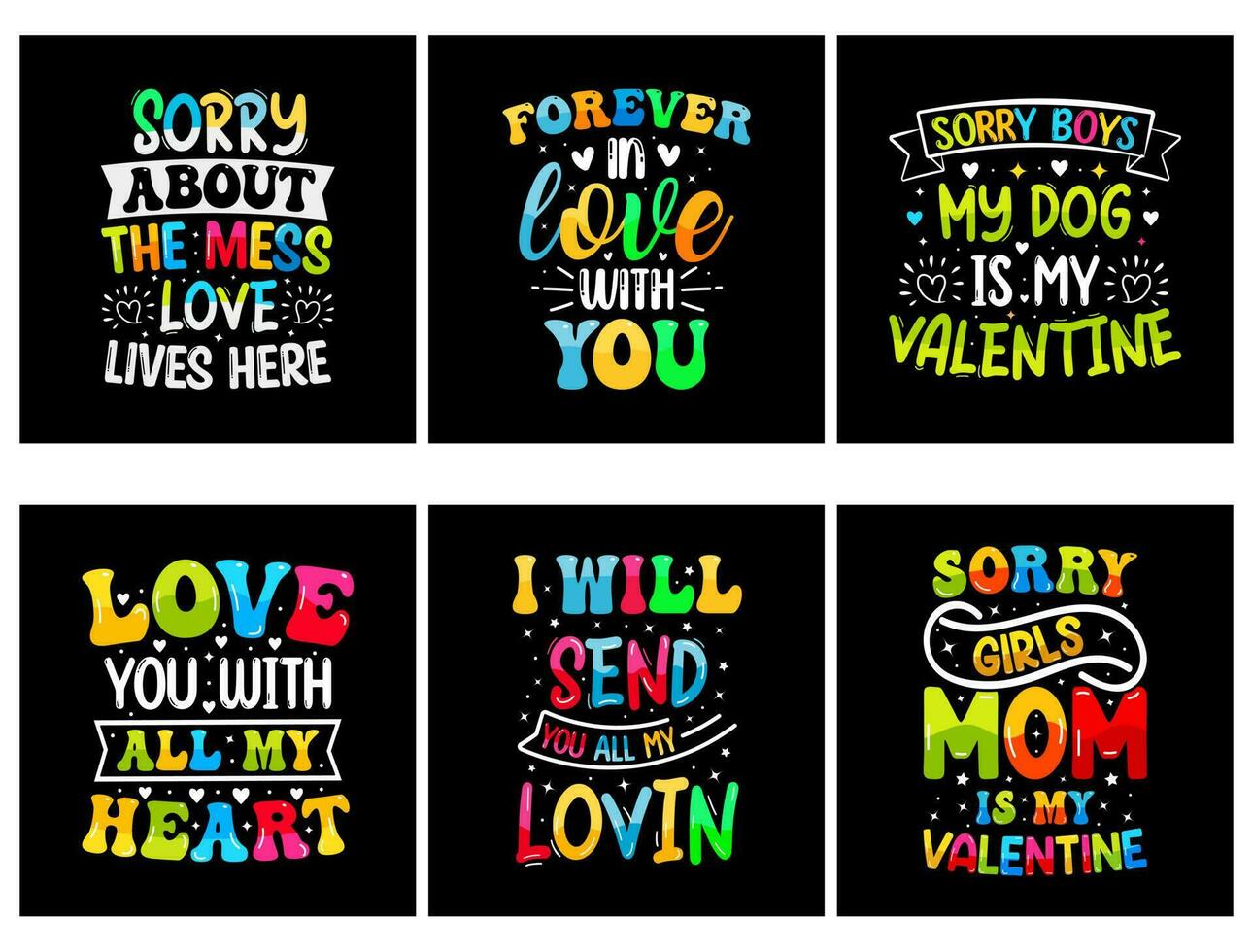 ensemble de conception de t-shirt saint valentin gratuit, ensemble de t-shirt saint valentin, t-shirt saint valentin à colorier vecteur