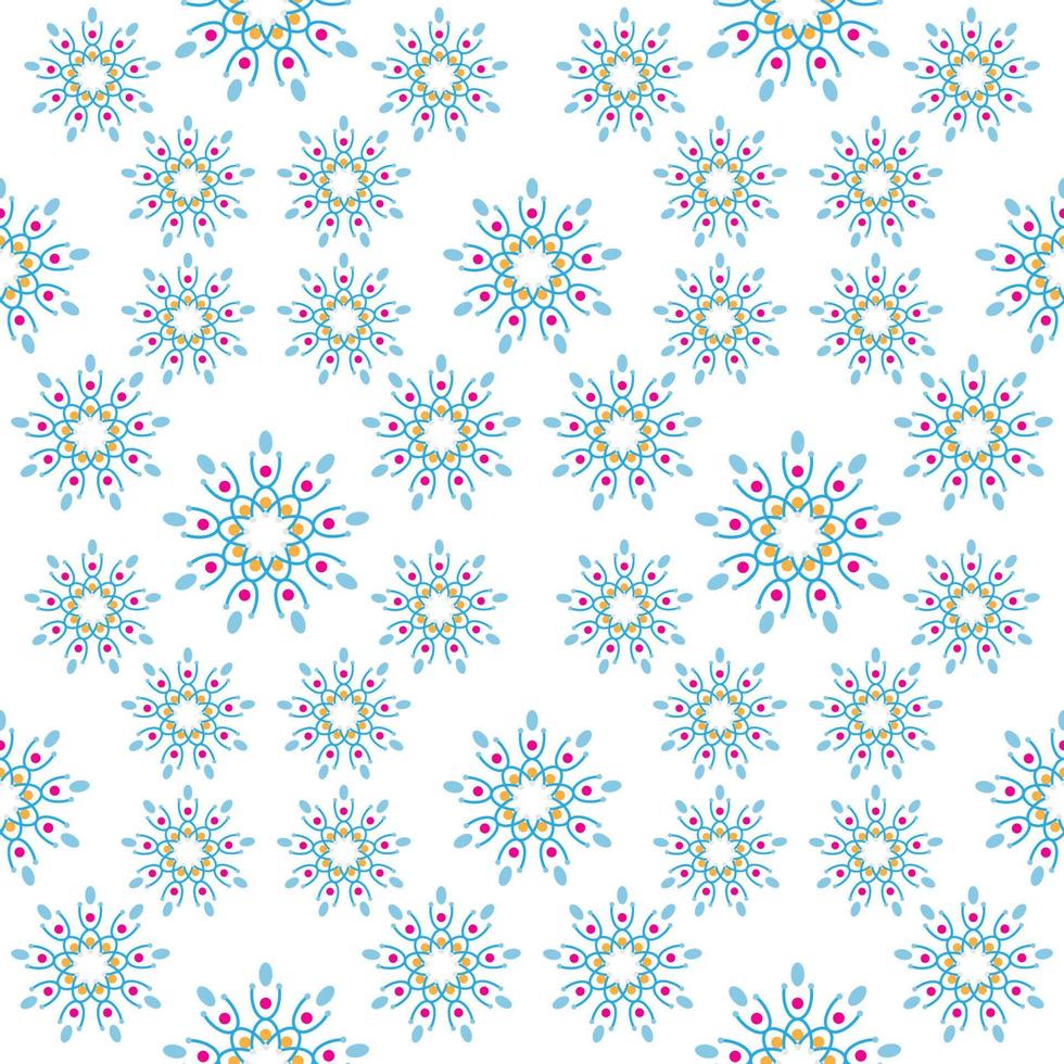 beau motif de fleurs géométriques sans soudure. modèle de conception de fond floral abstrait. design graphique élégant et coloré. ornement rétro à carreler. blanc, bleu, rose, beige vecteur