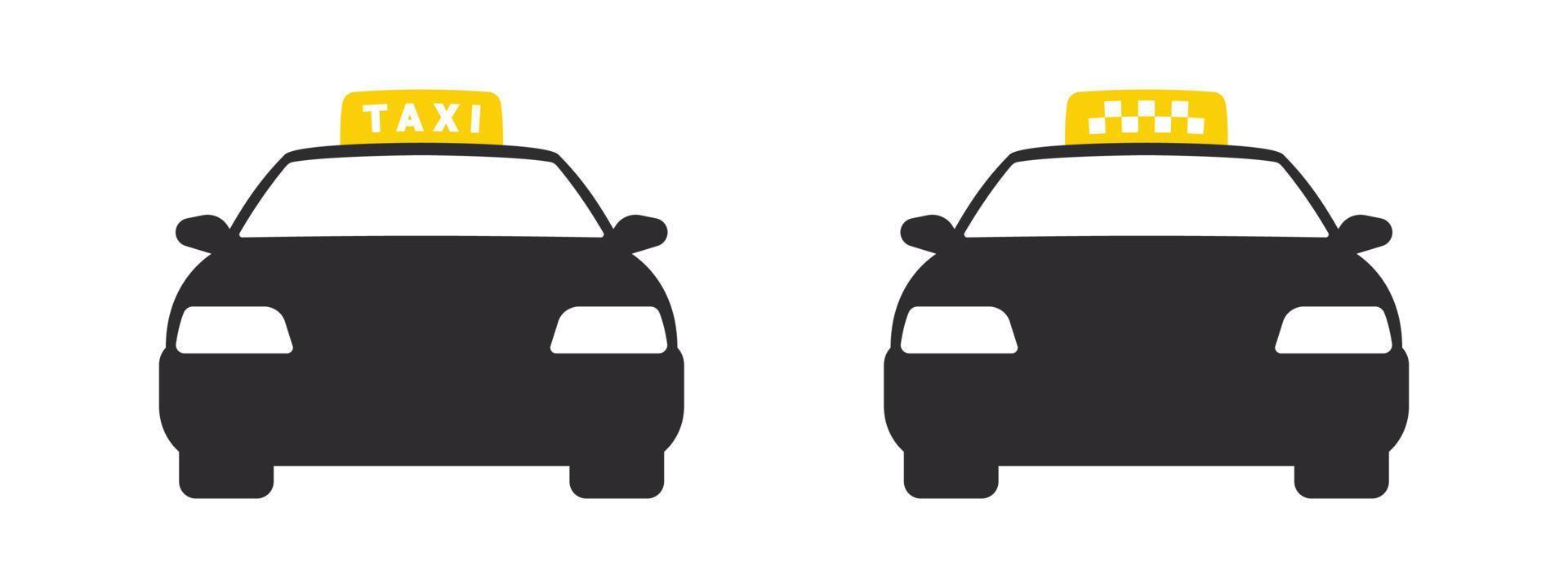 taxi. voiture-taxi. icônes d'éléments de service de taxi. service 24h/24. icônes vectorielles vecteur