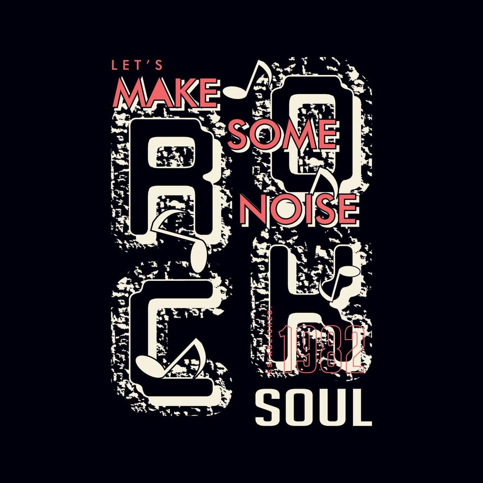 graphique abstrait rock soul, vecteur de typographie, impression de t-shirt,