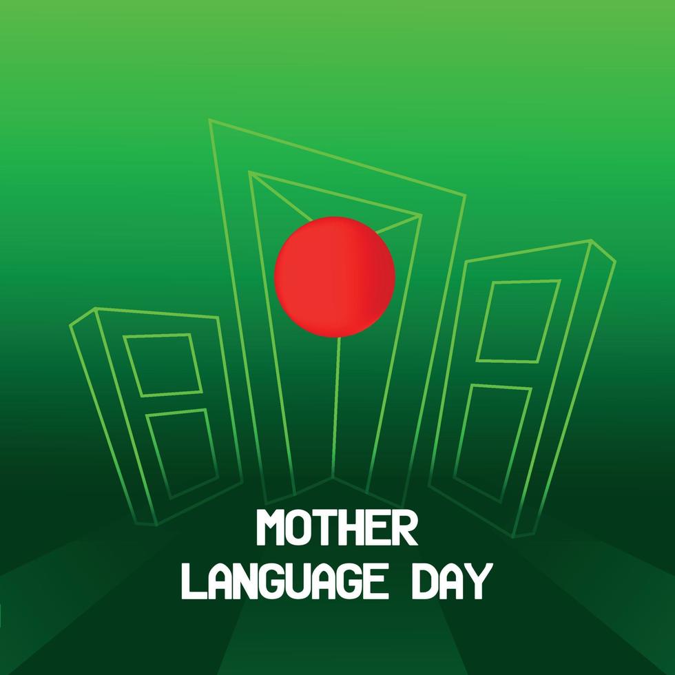 21 février journée internationale de la langue maternelle conception de publication sur les médias sociaux vecteur