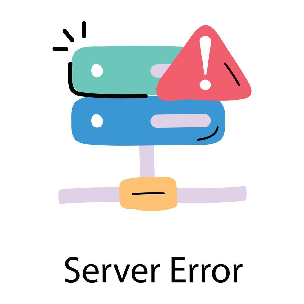 erreur de serveur à la mode vecteur