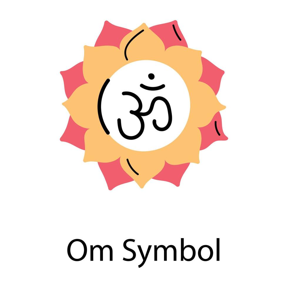 symbole om à la mode vecteur