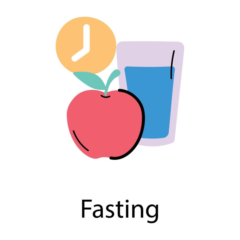 concepts de jeûne à la mode vecteur
