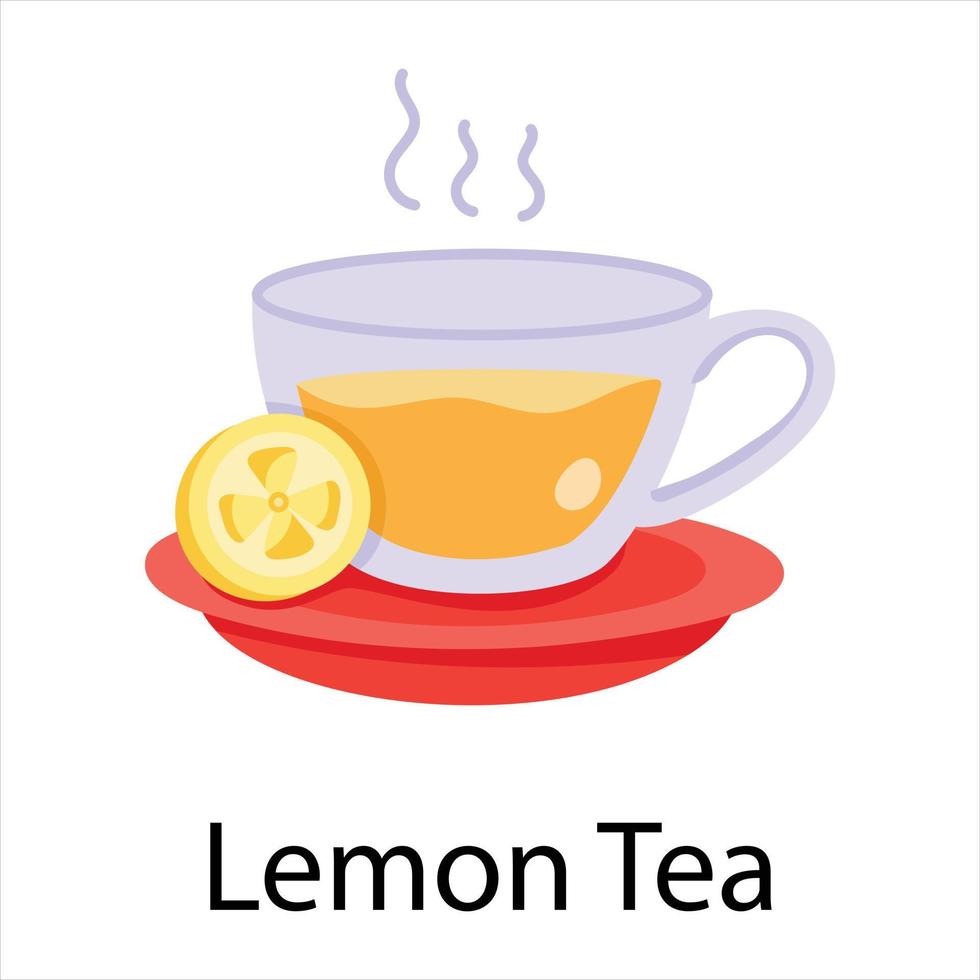 thé au citron tendance vecteur
