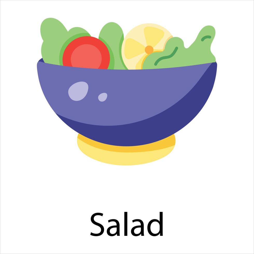 concepts de salade à la mode vecteur