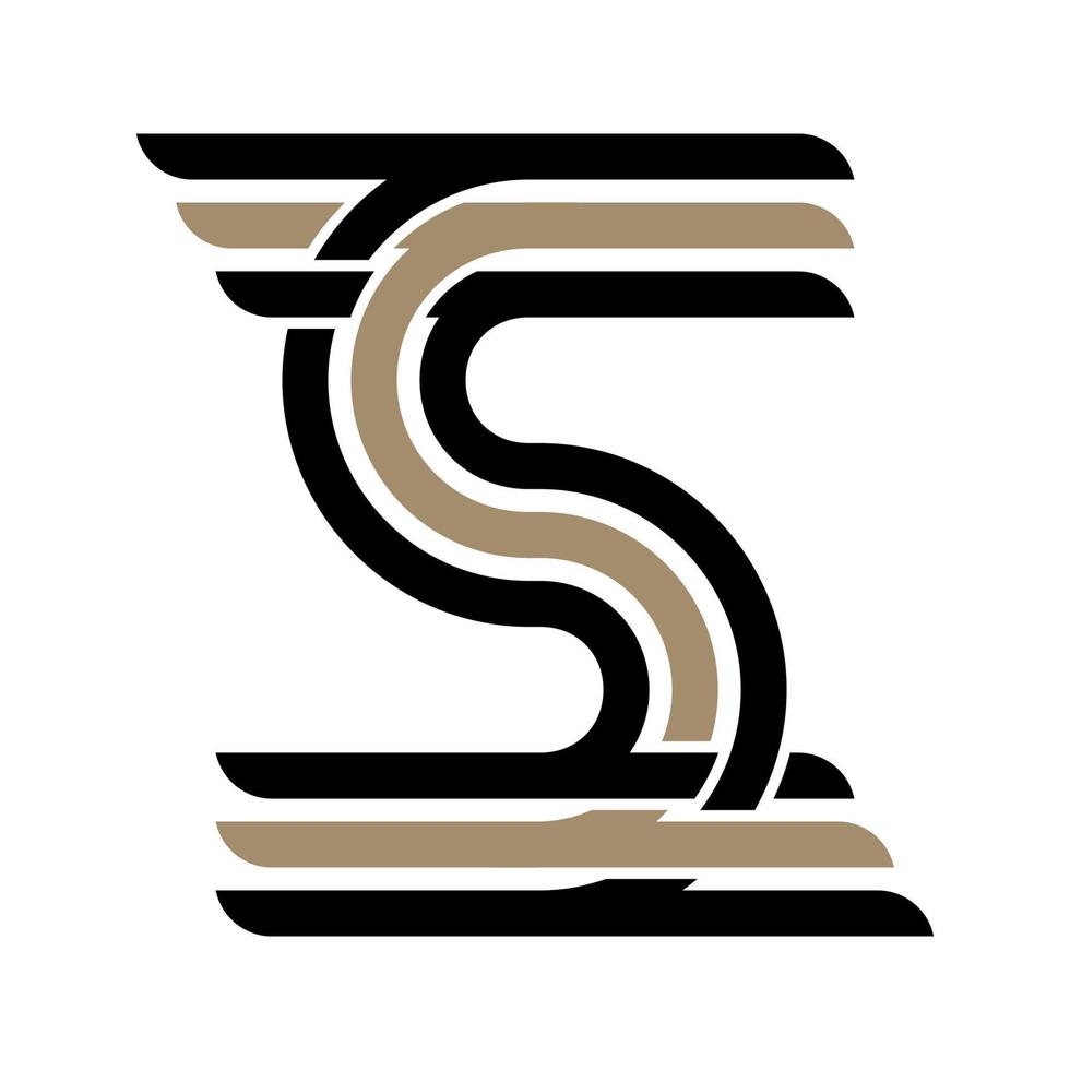 création de logo de lettre s simple et élégante. modèle d'icône vectorielle basée sur les initiales créatives minimaliste moderne s ss. vecteur