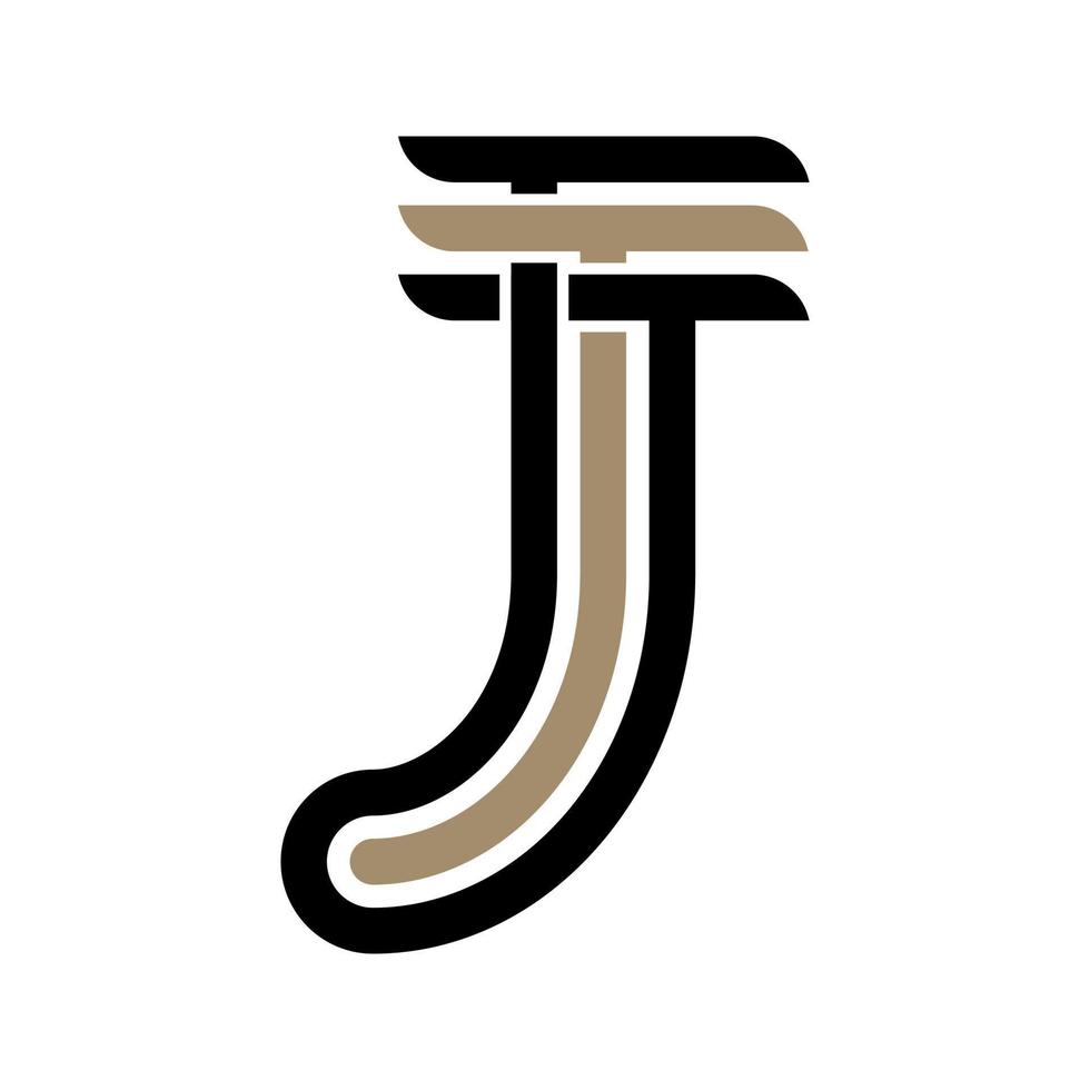 Éléments de modèle de conception d'icône de logo lettre j vecteur