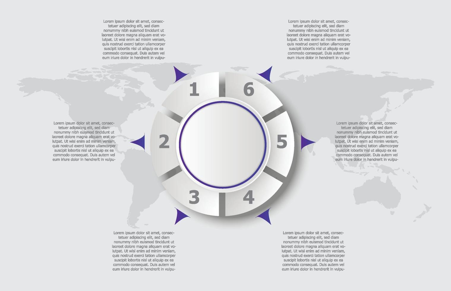 modèle d'infographie de sujet rond moderne, vecteur d'infographie de présentation